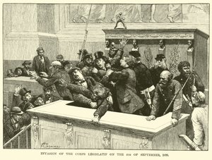 Invasion des Corps Legislatif am 4. September 1870 von American School