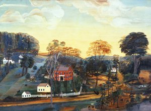 Isaac Powers Farm und Mine, um 1800 von American School