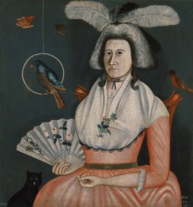 Dame mit ihren Haustieren