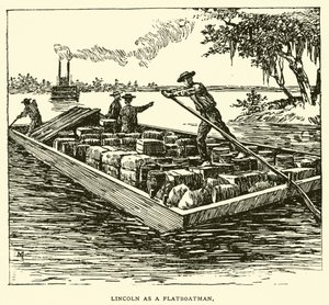 Lincoln als Flachbootmann