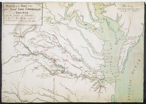 Marsch der Armee unter Generalleutnant Earl Cornwallis in Virginia, vom Zusammenschluss in Petersburg am 20. Mai bis zur Ankunft in Portsmouth am 12. Juli 1781 von American School