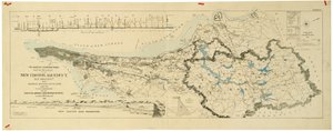 Karte des neuen Croton-Aquädukts, des alten Aquädukts und der Bronx River-Pipeline sowie der Einzugsgebiete von Croton und Bronx