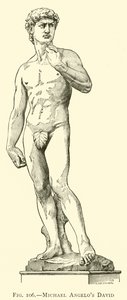 Michelangelos David (Gravur) von American School