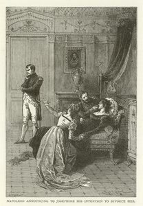Napoleon kündigt Josephine seine Absicht zur Scheidung an von American School