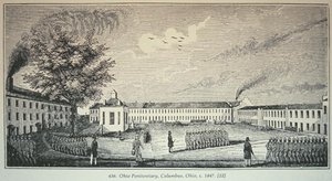 Ohio-Gefängnis, Columbus, Ohio, ca. 1847 (Gravur)