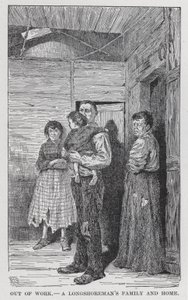 Arbeitslos, Eine Familie und Zuhause eines Hafenarbeiters