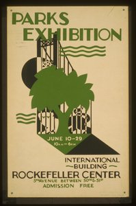 Parks Ausstellung, Internationales Gebäude, Rockefeller Center, ausgeführt vom Bürgermeister-Poster-Projekt