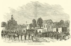 Plünderung in Hagerstown, Juli 1864 von American School