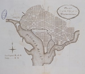 Plan der Stadt Washington, wie ursprünglich 1793 angelegt