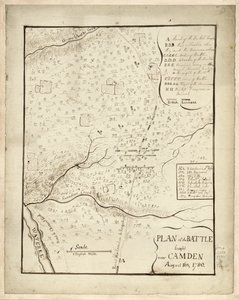 Plan der Schlacht bei Camden, 16. August von American School