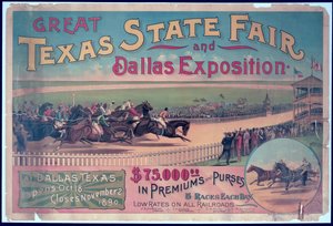 Plakat für die Texas State Fair und Dallas Exposition von 1890 von American School