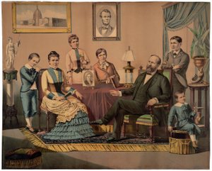 Präsident Garfield und Familie, veröffentlicht 1882