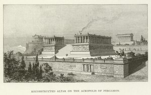 Rekonstruierter Altar auf der Akropolis von Pergamon von American School