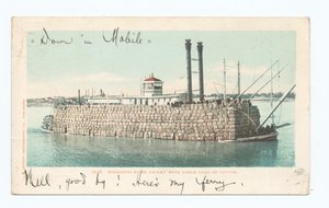 Flussschiff, Ladung Baumwolle, Süden