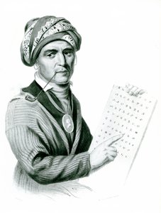 Se Quo Yah (Sequoyah), Erfinder des Indianeralphabets, 1836