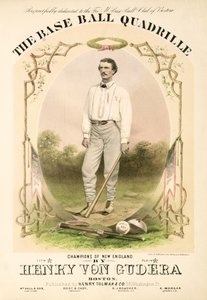 Notenblatt für The Base Ball Quadrille, geschrieben von Henry von Gudera und veröffentlicht von Henry Tolman & Co.