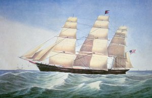 Sovereign of the Seas, Lithographie von Nathaniel Currier (1813-88) von American School