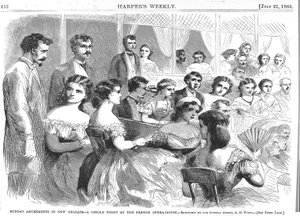 Sonntagsvergnügungen in New Orleans, Eine Kreolische Nacht im Französischen Opernhaus, 1866 von American School