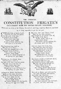 Das Gefecht der amerikanischen Fregatte Constitution mit der britischen Fregatte Guerriere