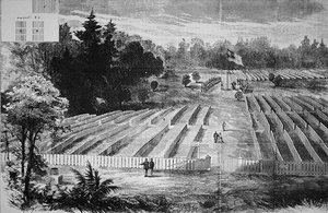 Der Friedhof im Kriegsgefangenenlager von Andersonville von American School