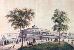 Der Castle Garden an der Battery, graviert von D.W. Lewis