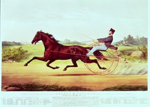 Das berühmte Pferd, George M. Patchen, der Champion der Rennbahn, graviert von Nathaniel Currier und James Merritt Ives, 1860