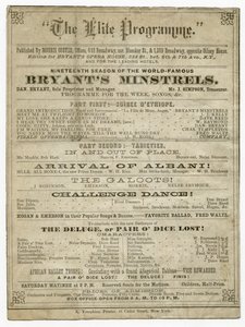 Das Elite-Programm für Bryants Opernhaus, veröffentlicht von Morris Coster von American School