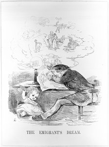 Der Traum der Auswanderer, veröffentlicht in Yankee Doodle, 20. März 1847
