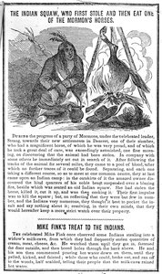 Die Indianerin, die zuerst ein Pferd der Mormonen stahl und dann aß, aus Crocketts Almanac, 1852