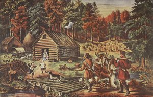 Das Heim der Pioniere an der westlichen Grenze von American School