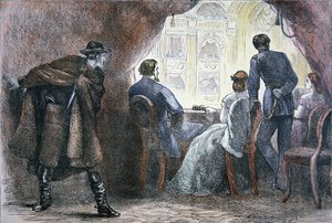 Die Ermordung von Abraham Lincoln (1809-65) in der Loge im Ford