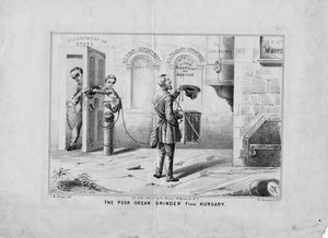 Der arme Leierkastenmann aus Ungarn, veröffentlicht von T W Strong, New York, ca. 1852 von American School