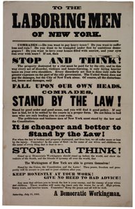An die arbeitenden Männer von New York, 18. Juli 1863 von American School