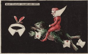 Kröte und Elf im Flug, einem Kragen folgend