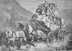 Reisen durch den amerikanischen Westen mit der Concord-Kutsche in den 1860er Jahren von American School