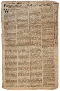 US-Verfassung, ca. 10. September 1787