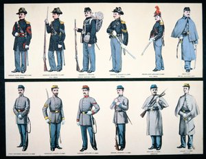 Uniformen der Unions- und Konföderierten Armee
