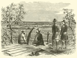 Blick auf Atlanta von der Signalstation nördlich des Chattahoochee, Juli 1864