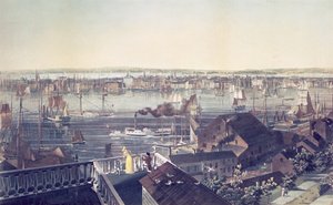 Ansicht von Manhattan von Brooklyn aus, 1837