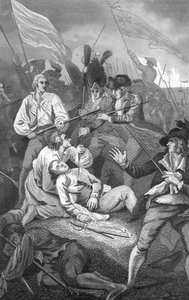 Ansicht der Schlacht von Bunker Hill, die am 17. Juni ausgetragen wurde