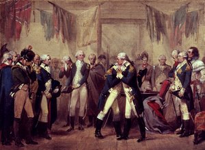 Washingtons Abschied von seinen Offizieren in Fraunces Tavern, New York, New York, 4. Dezember