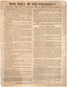 Wer wird Vizepräsident? George Pendleton vs. Andrew Johnson (Wahl 1864), 1864 von American School