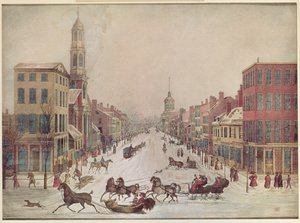 Winter an der Wall Street, 1834 von American School