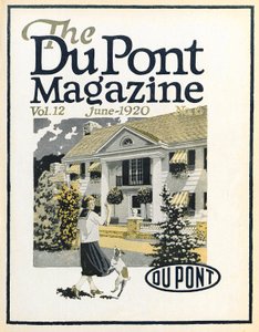 Frau und Hund, Titelseite des DuPont Magazins, Juni 1920