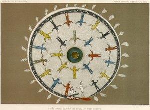 Zuni-Sandaltar in der Kiva des Nordens, ca. 1883-84