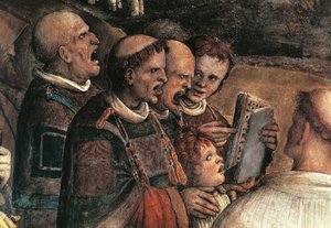 Sänger, Detail aus der Überführung des Heiligen Antlitzes