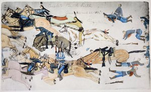 Schlacht am Little Bighorn, Montana, USA, 25.-26. Juni 1876, um 1900