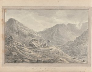 Ansichten in England, Schottland und Wales: Bowdar Stone Borrowdale, 30. August 1802