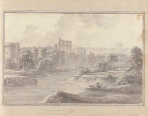 Ansichten in England, Schottland und Wales: Chepstow Castle, 15. Oktober 1802 von Amos Green