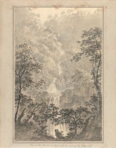 Ansichten in England, Schottland und Wales: Gasthaus an der Teufelsbrücke mit dem Fall des Mynach